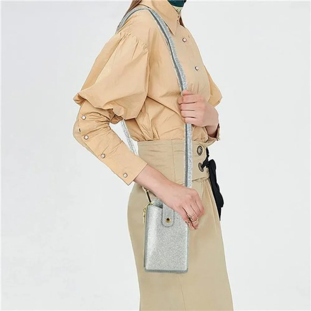 Womens Cellphone Crossbody Bag Small Light Leather Shoulder Purse Handbag - Picture 2 of 5